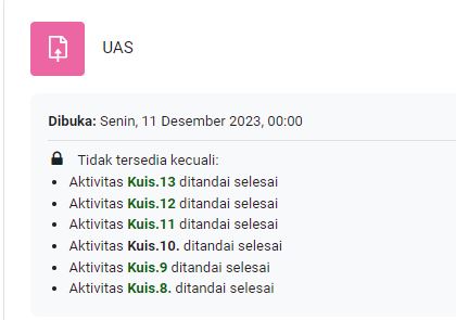 Menu UAS